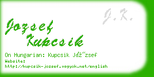 jozsef kupcsik business card